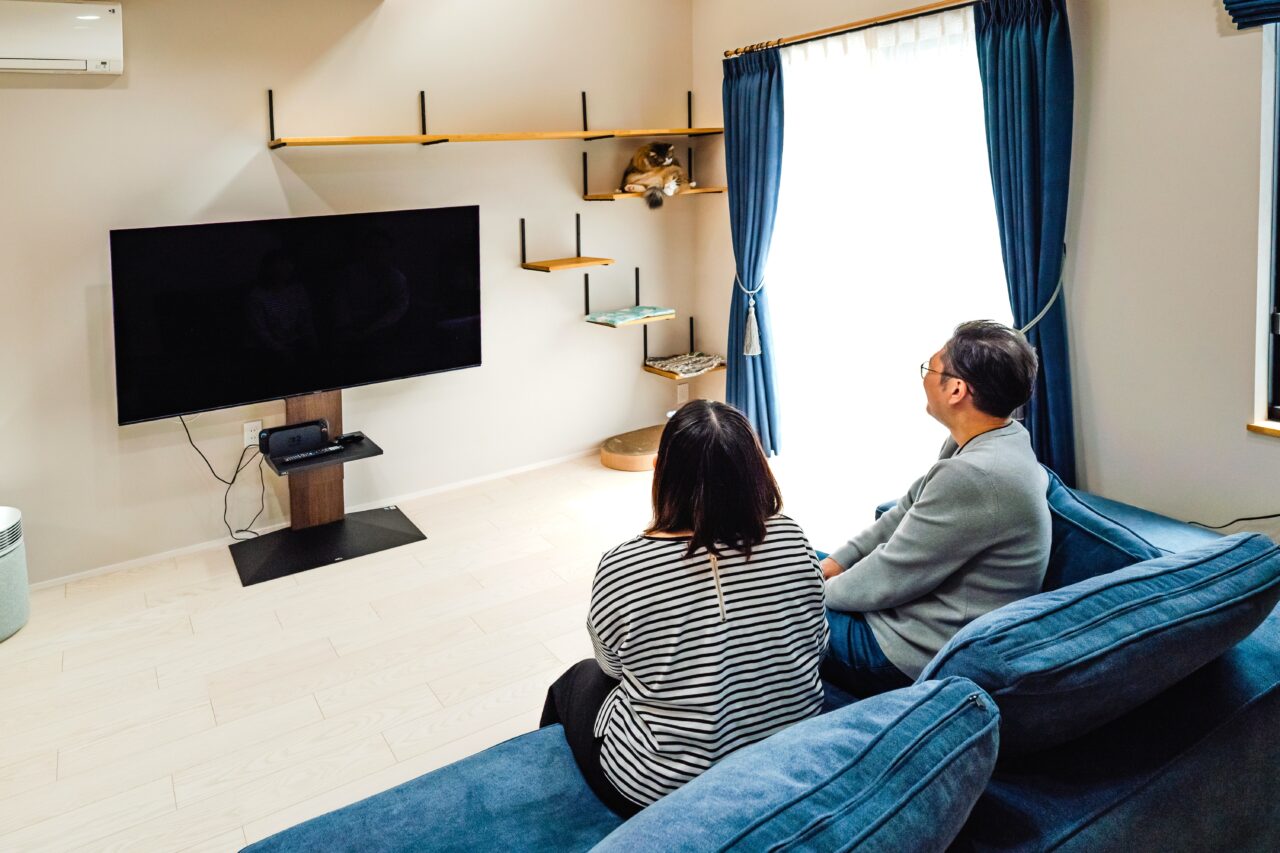 Y様邸のLDKと愛猫